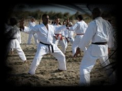 Monsieur Olivier Chaubo lors d'un travail sur une technique d'extension du " Ki "